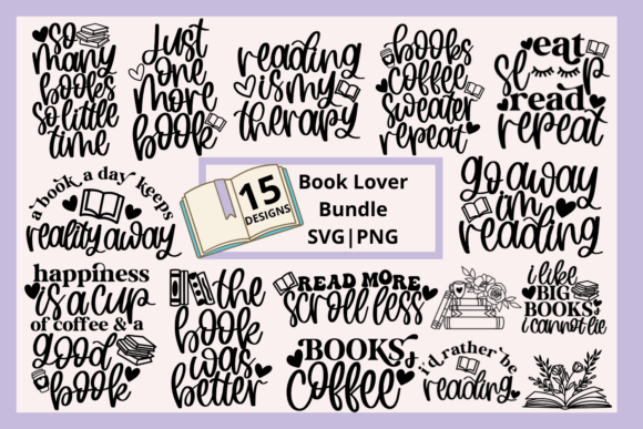 Book Lover SVG Bundle