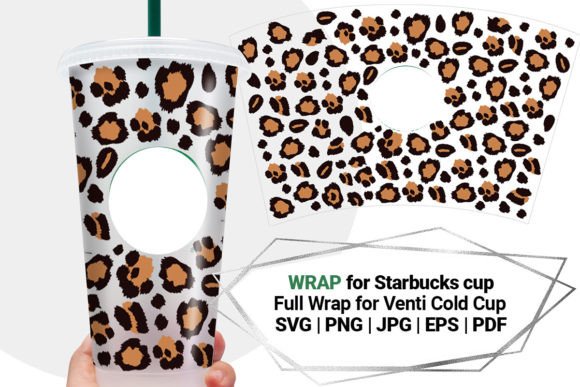 Cheetah Wrap for Starbucks 24 Oz Cup