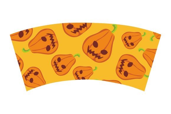 Cup Design with Pumpkin Pattern Theme