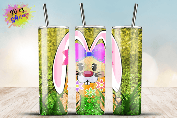 Easter Bunny Tumbler 20oz Skinny