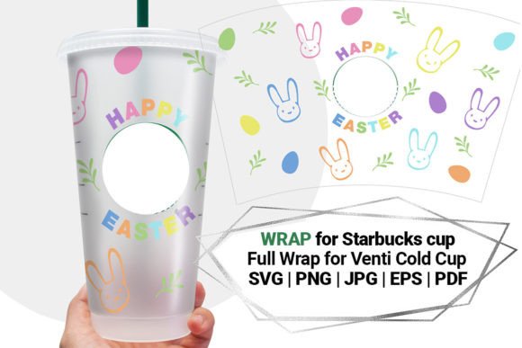 Easter Wrap for Starbucks 24 Oz Cup