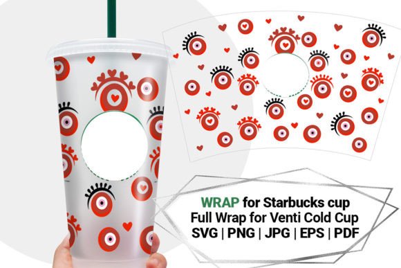 Evil Eye Wrap for Starbucks 24 Oz Cup