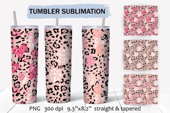 Leopard Print Sublimation Tumbler Wraps
