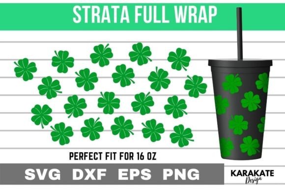 Lucky Shamrock, 16 Oz Strata Cup Wrap