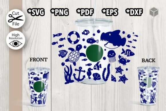 Ocean Creatures Cup Wrap