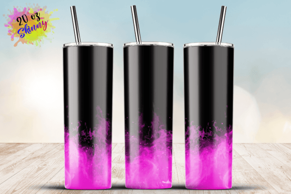 Pink Fire Flames for 20oz Skinny Tumbler