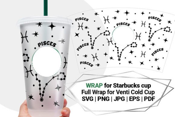 Pisces Wrap for Starbucks 24 Oz Cup