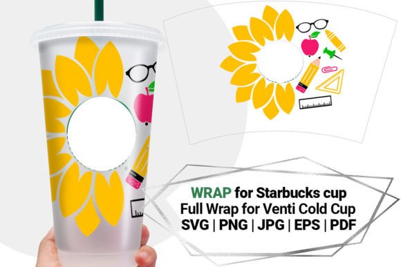 School Wrap for Starbucks 24 Oz Cup