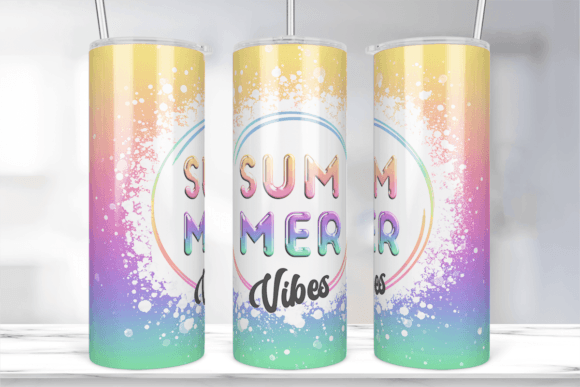 Seamless Pastel Summer Vibe Tumbler Wrap