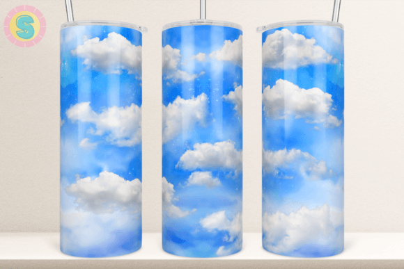 Sky Cloud 20oz Tumbler Sublimation PNG