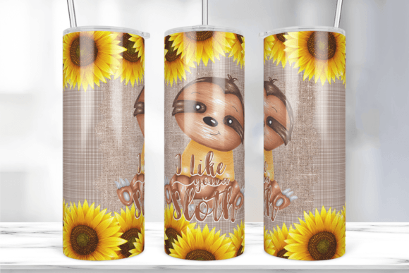 Sloth Sublimation Tumbler Design