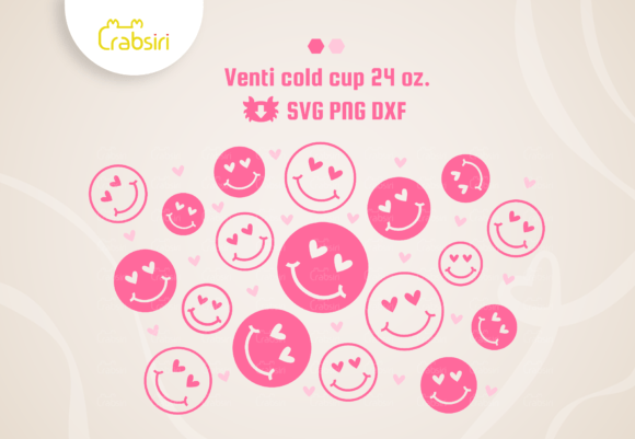 Smile Love 24oz Cold Cup No Hole