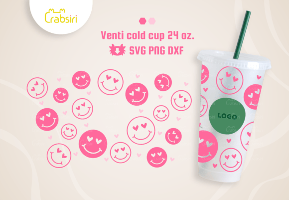 Smile Love Cold Cup 24oz.
