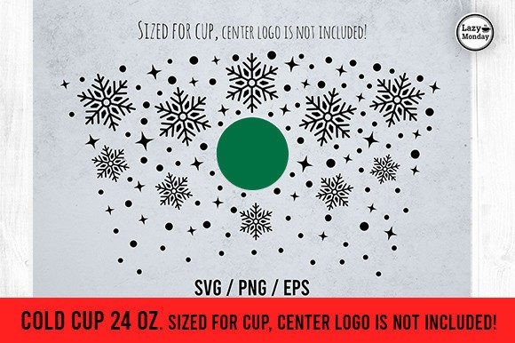 Snow Flake Christmas 24oz Venti Cup