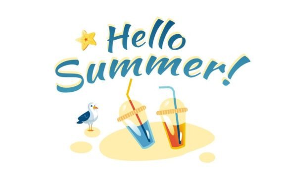 Sublimation Hello Summer Tumbler Design