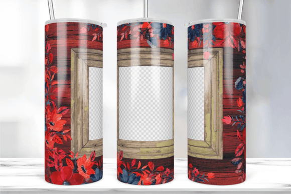Wood Picture Frame 20 Oz Tumbler Wrap